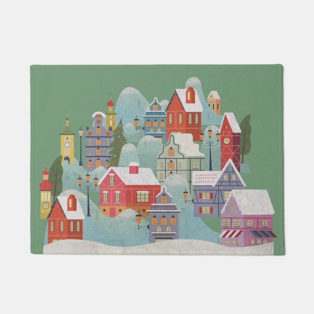 Tapete Natal da Cidade do inverno (Frente)