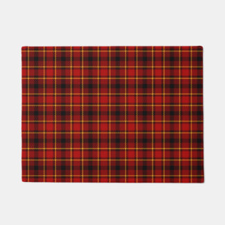 Tapete Natal de Xadrez de Tartan Vermelho Negro