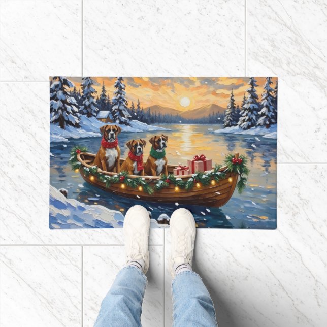 Tapete Natal em Barco com Boxer (Interior)
