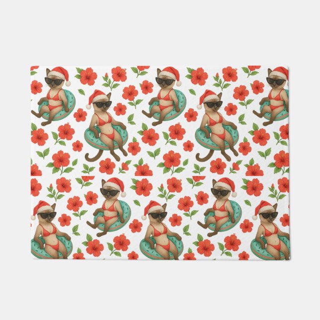 Tapete Natal em julho para os amantes do Siamese Cat no H (Frente)