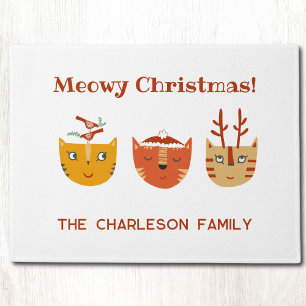 Tapete Natal Personalizado do Gato Engraçado