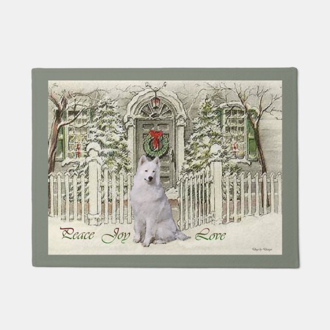 Tapete Natal Samoyed (Frente)