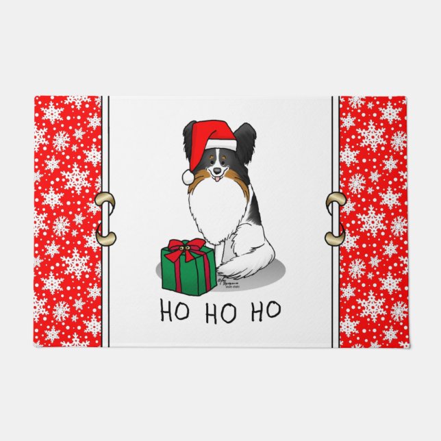 Tapete Natal Santa Hat Papillon (Tricolor) (Frente)