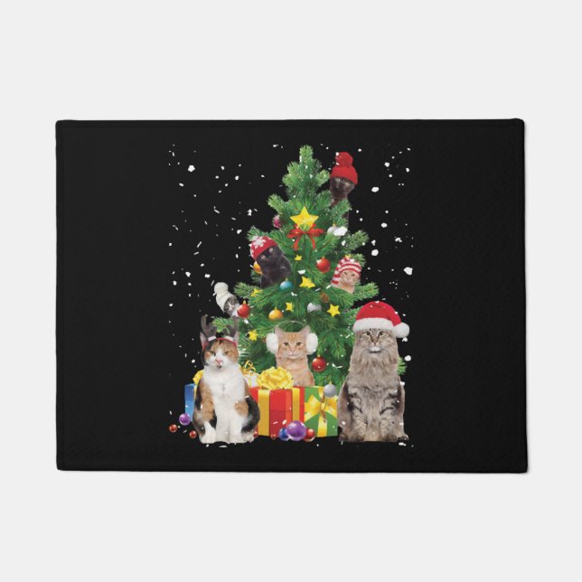 Tapete natal tree cats - cat christmas sweater (Frente)
