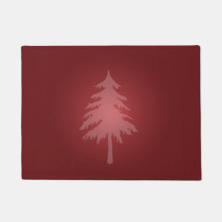 Tapete Natal vermelho do Natal de Férias da Árvore Branca