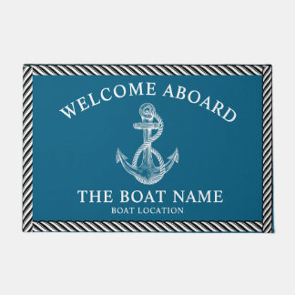 Tapete Nautical Anchor Boat & Captain Name, Sailing Gifts