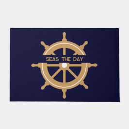 Tapete Nautical Navy Blue Wheel Custom Name