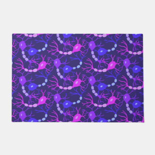 Tapete Neurônios Conectados Neon Roxo