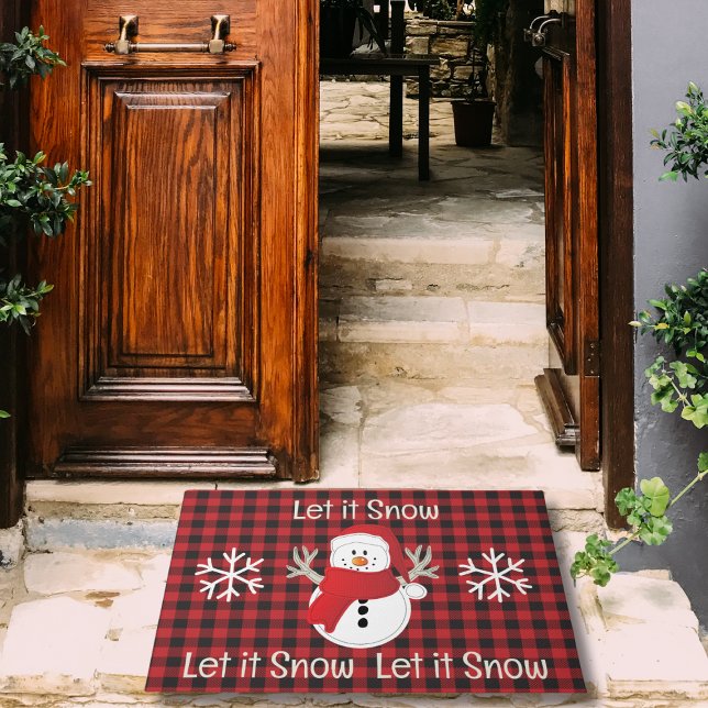 Tapete Neve, deixe nevar, vermelho e Xadrez de búfalo pre (Criador carregado)