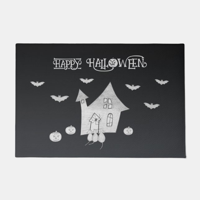 Tapete Noite de Dia das Bruxas com Casa Assombrada, Morce (Frente)