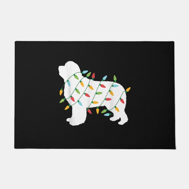 Tapete Noite de Natal - Amantes de Cachorro na Terra Nova (Frente)