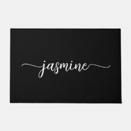 Tapete Nome com Letra Minúscula Preta Minimalista Feminin
