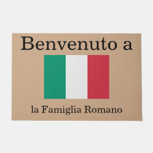 Tapete Nome da Família Custom Italiana Flag la Famiglia