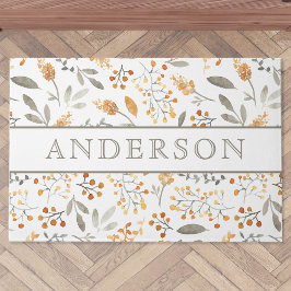 Tapete Nome da Família de Folhagem de Aquarelas do outono