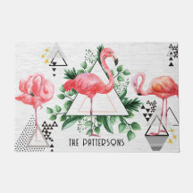 Nome da Família Geométrica Flamingo Tropical Moder