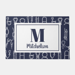 Tapete Nome da Família Náutica de Naves Rope Knots