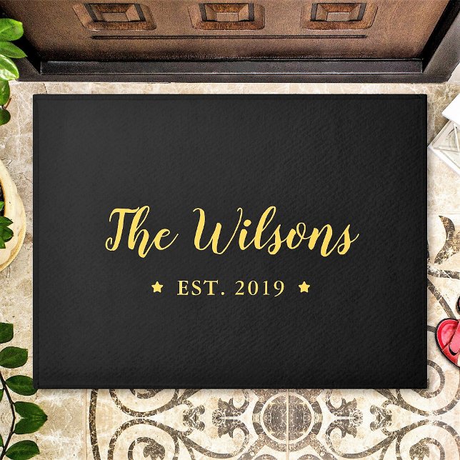 Tapete Nome da Família Personalizada da Caligrafia Elegan (Criador carregado)