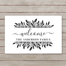 Tapete Nome da Família Personalizada da Rússia Botânica B