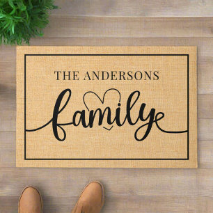 Tapete Nome da Família Personalizada l Script Negro - Cor