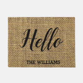 Tapete Nome da família russa personalizada com Olá