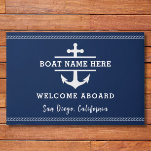 Tapete Nome de Barco Náutico Personalizado Bem-vindo a Bo