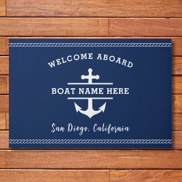 Tapete Nome de Barco Náutico Personalizado Bem-vindo a Bo