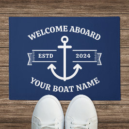 Tapete Nome de Barco Personalizado Bem-vindo a Bordo Ânco