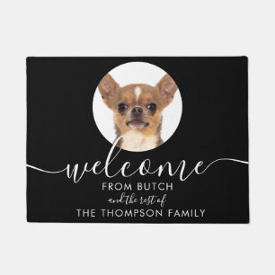 Tapete Nome de Família de Foto de Animal Personalizado