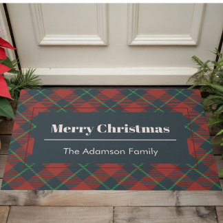 Tapete Nome de Família Personalizado Feliz Natal Xadrez V