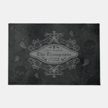 Nome de Família Vintage Dark Gothic Macabro Hallow