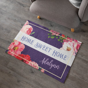 Tapete Nome de saudação personalizada de jardim retrô vio