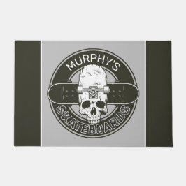 Tapete NOME DE Skater Personalizado Skate Skate Skull