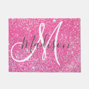 Tapete Nome do Minigráfico Glitter Rosa Hot Personalizad