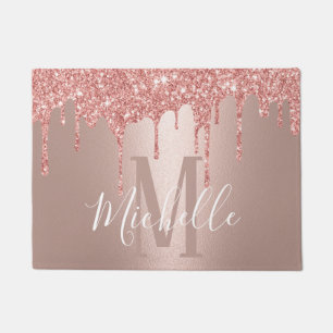 Tapete Nome do Monograma das Unidades de Brilho Douradas 