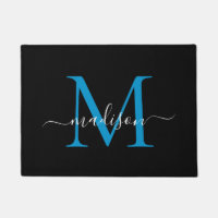 Nome do Script Monograma Personalizado de Azul Pre