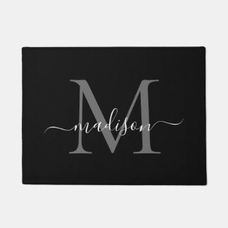Tapete Nome do Script Monograma Personalizado de Branco P