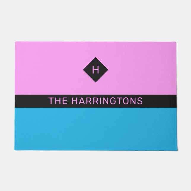 Tapete Nome e monograma personalizados (Frente)