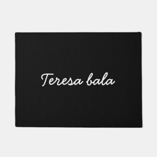 Tapete Nome Moderno de Letra Preta com Monograma Tendênci