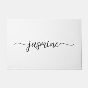 Tapete Nome Monograma Personalizado Minimalista Feminino 
