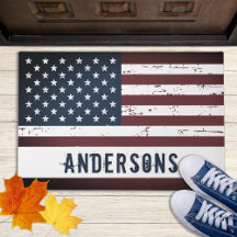 Nome Patriótico Personalizado EUA Bandeira America