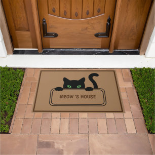 Tapete Nome personalizado da Casa de Sinalização CAT Negr