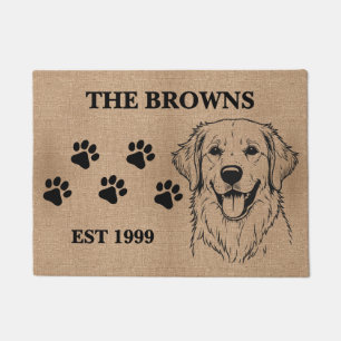 Tapete Nome Personalizado da Família do ouro Retriever Be