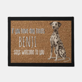 Tapete Nome personalizado do cão Dalmaciano