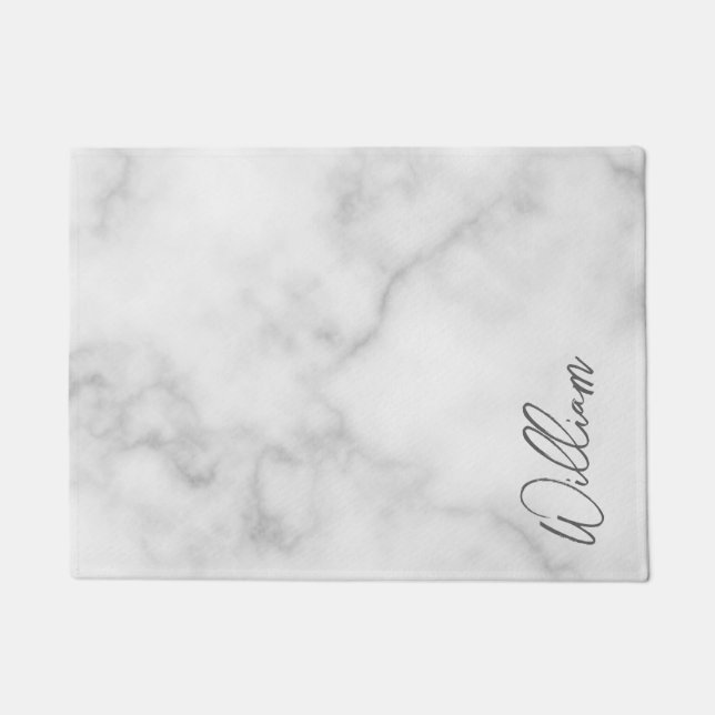 Tapete Nome Personalizado do Script Moderno do Marble Bra (Frente)