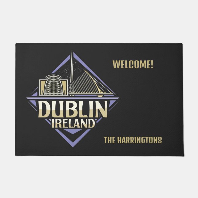 Tapete Nome personalizado Dublin Irlanda (Frente)