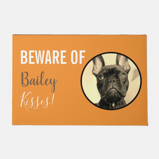 Tapete Nome Personalizado e Cão Fotográfico (Frente)