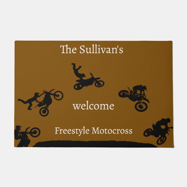 Tapete Nome personalizado Freestyle Motocross  (Frente)