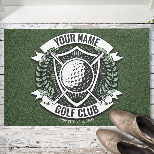 Tapete Nome Personalizado Golfer Golf Club Turf Clubhouse (Criador carregado)