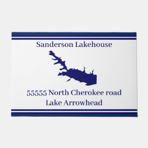 Tapete Nome Personalizado Lago Arrowhad Map Marinho Blue
