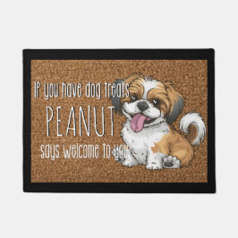 Tapete Nome Personalizado Shih Tzu Puppy do Cão